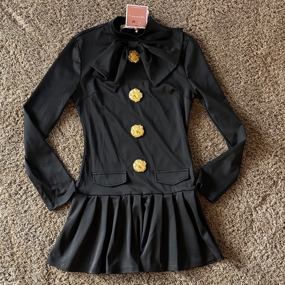 Sierra Darien black mini dress